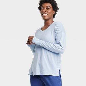 Women's Active Long Sleeve Top - All in Motion - Blue Small